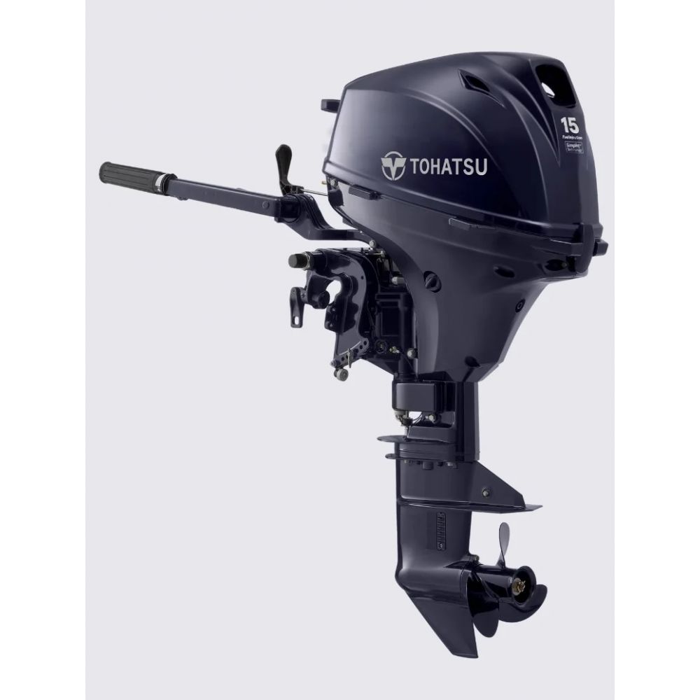Tohatsu MFS 15 hp outboard motor with electric start and remote control